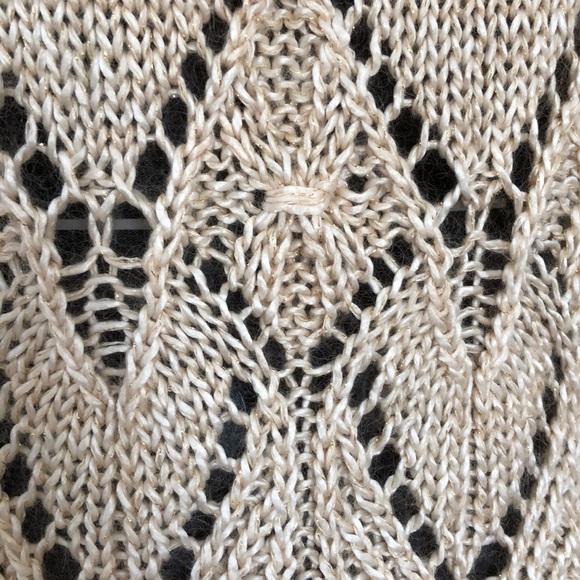 NEW Handmade Silk cashmere wool lace top M - Picture 4 of 4